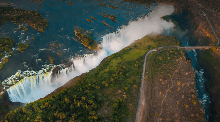 Scenic view of a waterfall